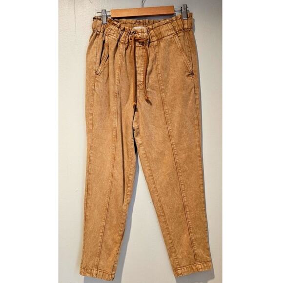 LOFT Pants - Loft Made And Loved Pants  Fluid Pull On Cargo Pants Tan Wash Womens Sz S